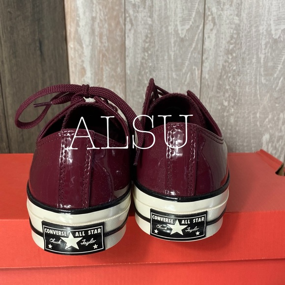 Chuck 70 OX Patent Dark Burgundy W AUTHENTIC - Picture 4 of 7